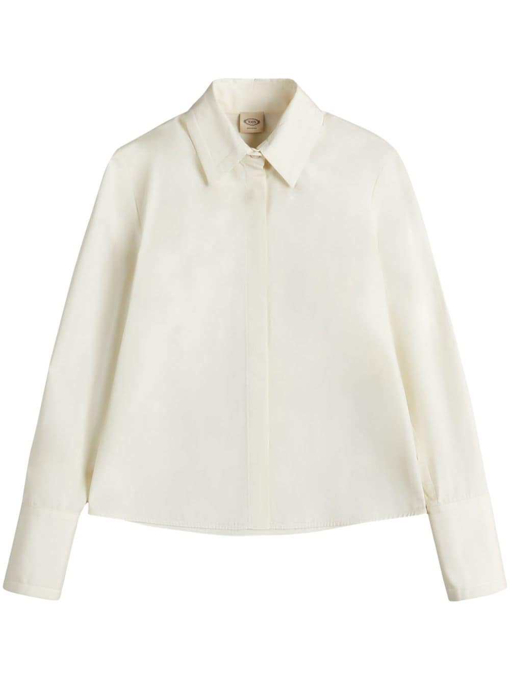 spread-collar poplin shirt - White & Grey Summer Men