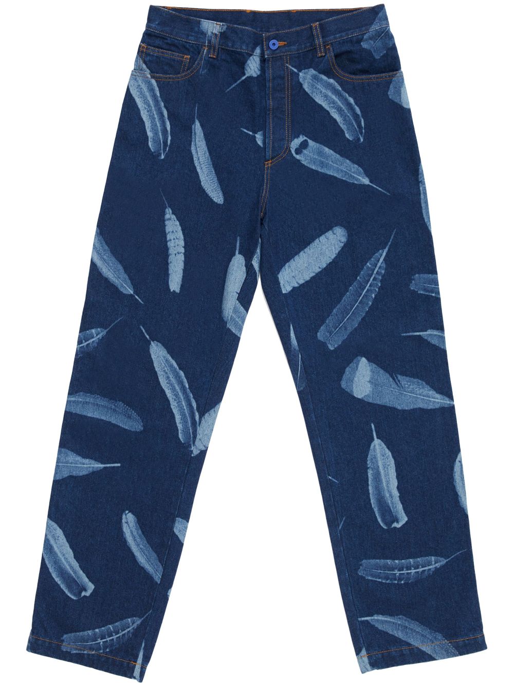 Feathers straight-leg jeans - White & Grey Summer Men