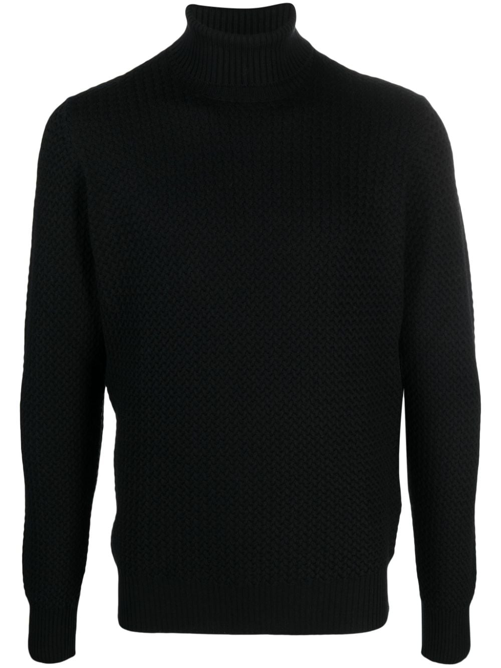roll-neck virgin wool jumper - White & Grey Summer Men
