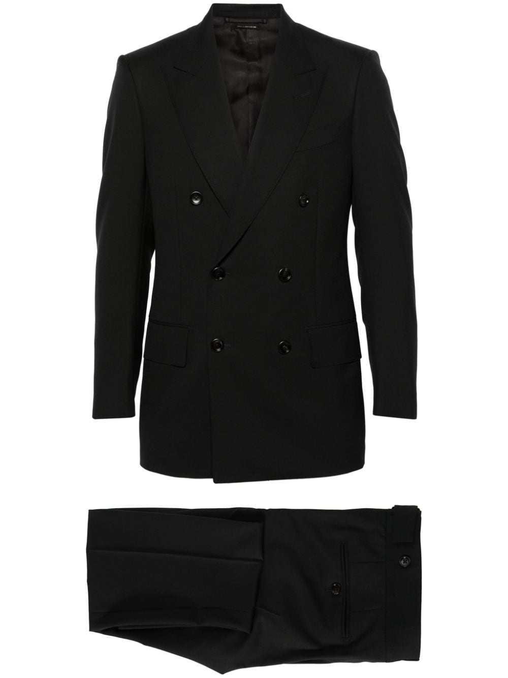 double-breasted wool suit - White & Grey Summer Men