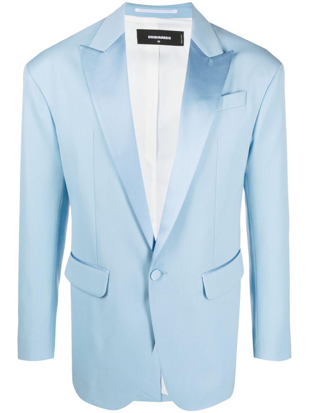 single-breasted silk-lapel blazer - Classic Monochrome Business Casual Men