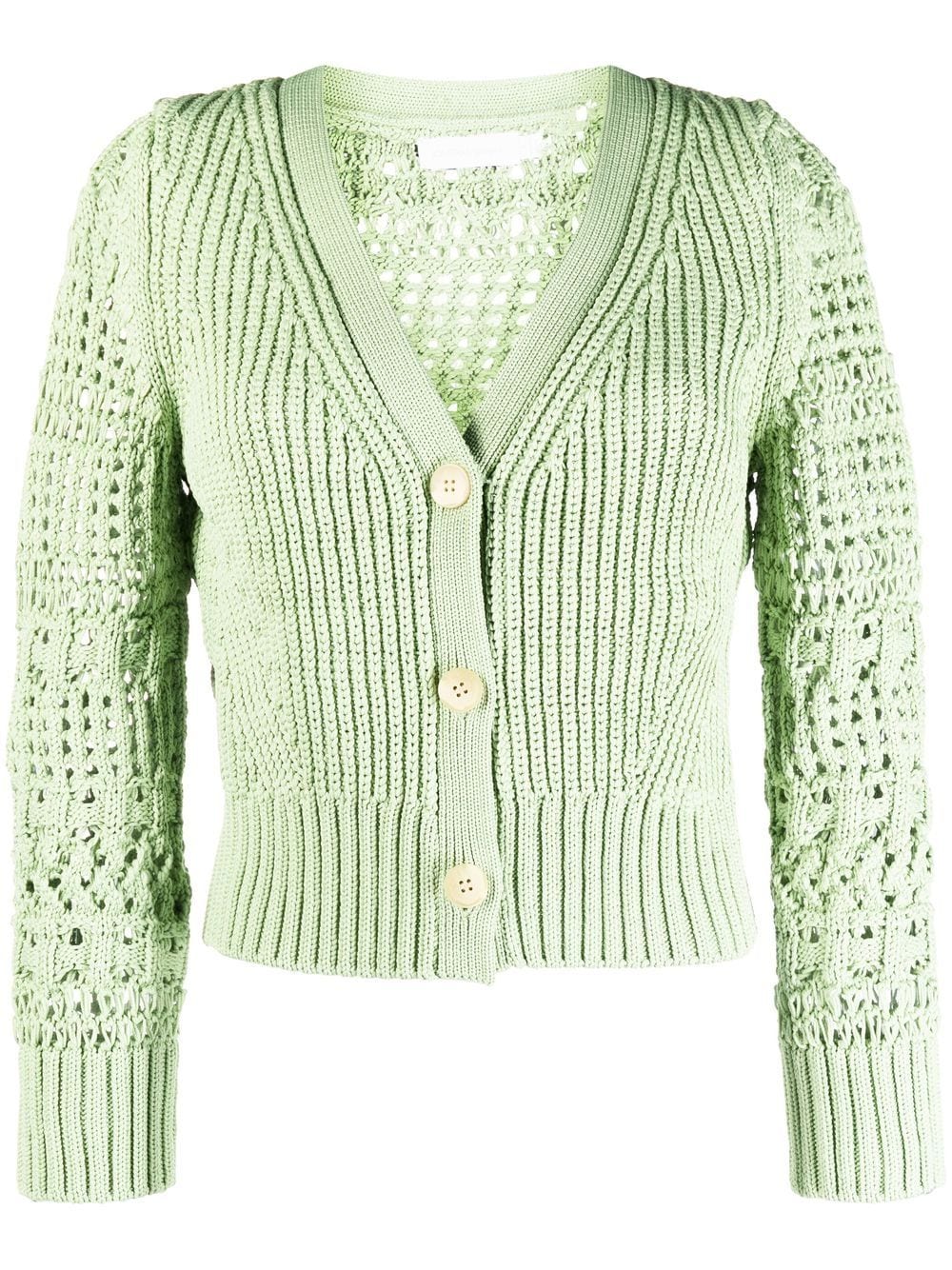 crochet V-neck cardigan - Jennifer outfit
